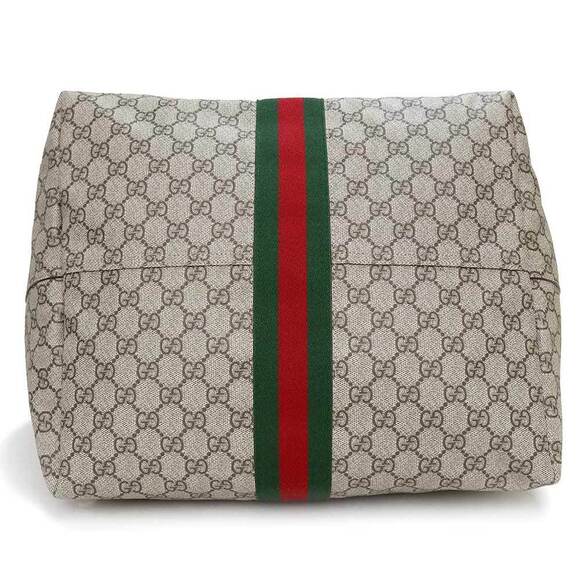 Gucci Jackie Crossbody Bag GG Supreme Leather Beige Ebony Brown - Picture 7 of 9